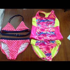 Lot of FOUR Girls swimsuits - Sz. 12